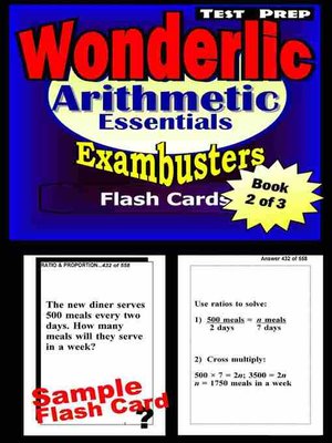cover image of Wonderlic Test Prep Arithmetic Review - Exambusters Flash Cards - Workbook 2 of 3